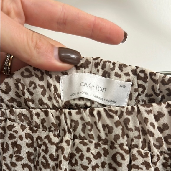 OAK + FORT animal print midi a-line skirt - Picture 2 of 3